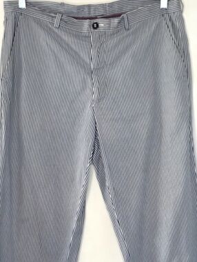 Etro Milano Striped Pants Men's Size EU 50 Straight Leg Preppy Trousers Cotton